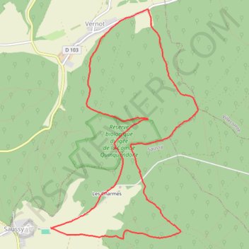Saussy-Vernot GPS track, route, trail