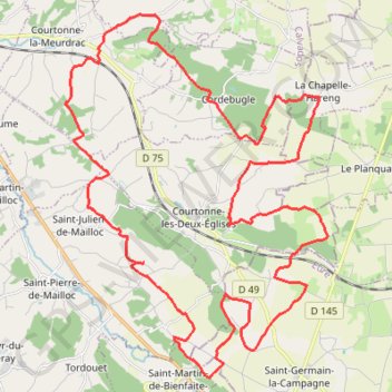 Circuit Courtonnais - Saint-Julien-de-Mailloc GPS track, route, trail