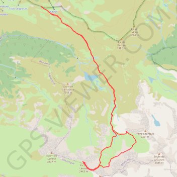 Pic de Léviste depuis Hautacam GPS track, route, trail