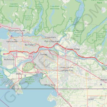 Vancouver - Mission GPS track, route, trail