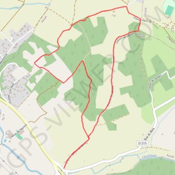 Bois d'Assat GPS track, route, trail
