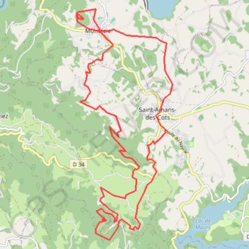 Saint Amans des Cots GPS track, route, trail