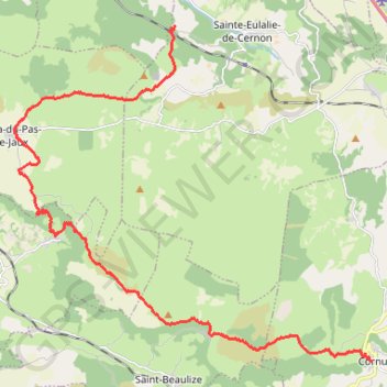 Larzac Templier GPS track, route, trail