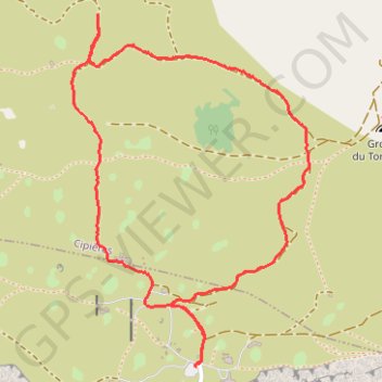 Le plan des Noves GPS track, route, trail