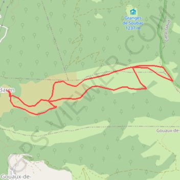 Mail de la Pique depuis Baren GPS track, route, trail