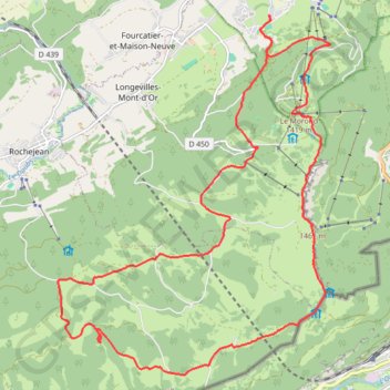 Métabief, le Mont d'Or GPS track, route, trail