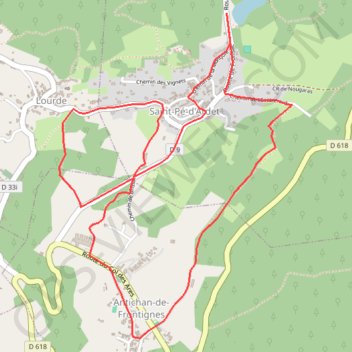 Au pied du massif du Gar - Saint-Pé-d'Ardet GPS track, route, trail