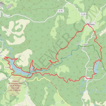 Le tour du lac des cammazes GPS track, route, trail