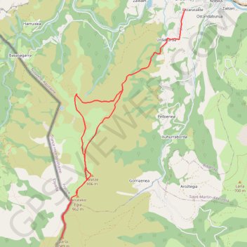 Le Pic d'Iparla depuis Bidarray GPS track, route, trail