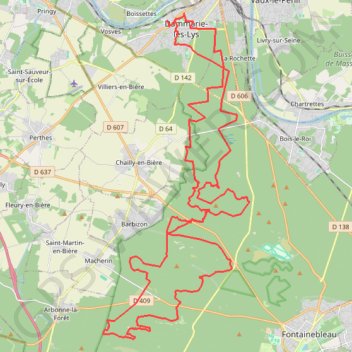 Rando du massif de Fontainebleau GPS track, route, trail