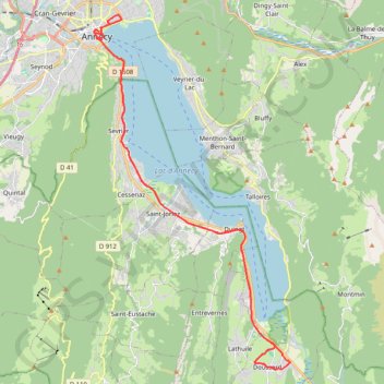 Marathon international du Lac d'Annecy GPS track, route, trail