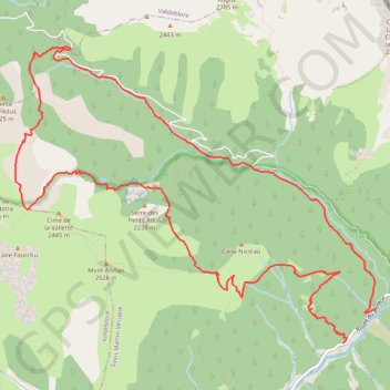 Gr E, Boréon - Lac des Adus GPS track, route, trail