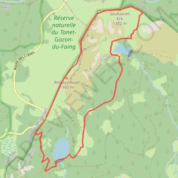 Le lac Vert et le lac des Truites GPS track, route, trail