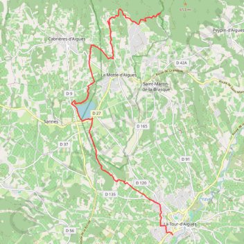 Traversée la Tour d'Aygues la Motte D'aygues GPS track, route, trail