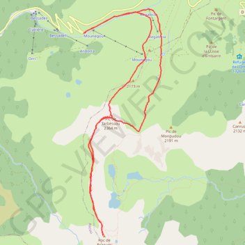 Roc de Bragues - Pic de Tarbésou GPS track, route, trail