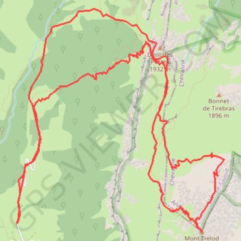 Trélod - Couloir Nord en boucle GPS track, route, trail