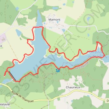 Tour de lac de Mialet GPS track, route, trail
