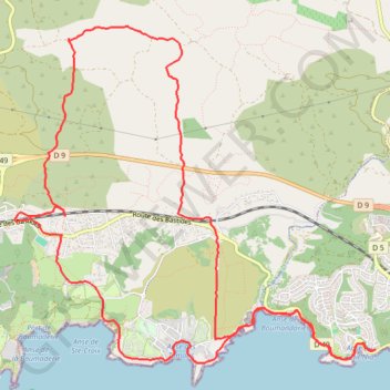 Boucle depuis Sausset-les-Pins GPS track, route, trail