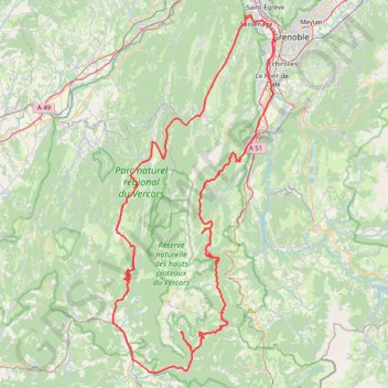 Tour du Vercors Oriental GPS track, route, trail