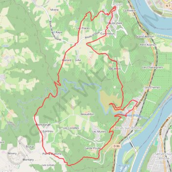 Autour d'Arras-sur-Rhône par Ozo GPS track, route, trail