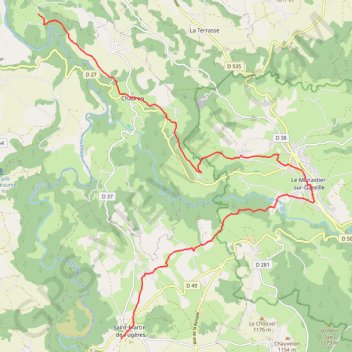 Les Cabarets Goudet GPS track, route, trail