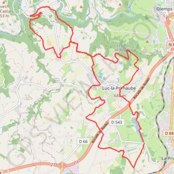 Rodez Agglomeration - Circuit 3 - Au fil de la Brienne GPS track, route, trail