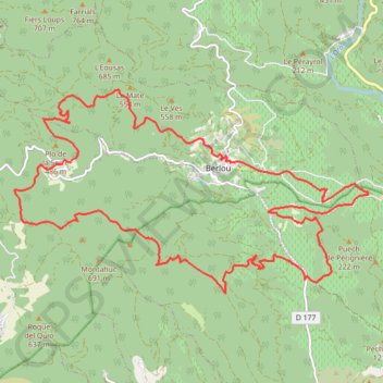 Berlou GPS track, route, trail