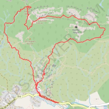 Randonnée Bleue au cirque de Moureze GPS track, route, trail