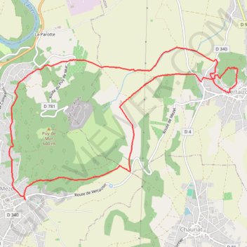 Marche à Vertaizon GPS track, route, trail