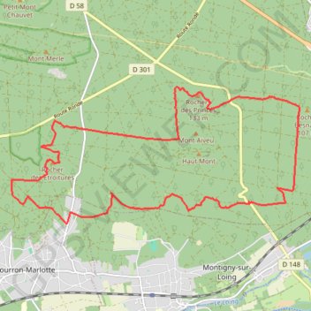 Vers Bourron-Marlotte GPS track, route, trail