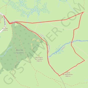 Le Mailhebiau GPS track, route, trail