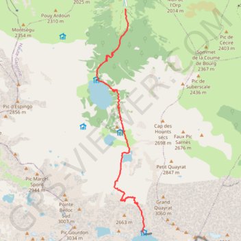 Refuges d'Oo, Espingo et Portillon GPS track, route, trail