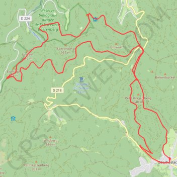 Oberhaslach : Ronde du Schneeberg GPS track, route, trail