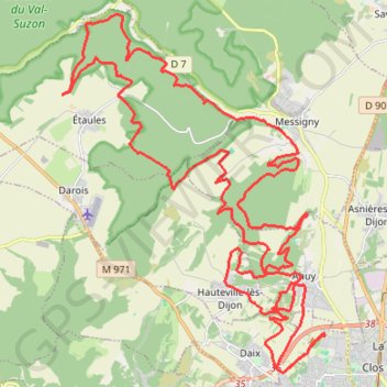 Fontaine-lès-Dijon GPS track, route, trail