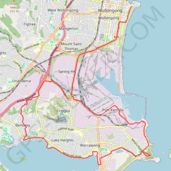 Wollongong Loop GPS track, route, trail