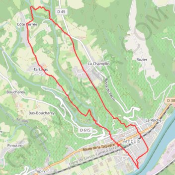 Ampuis Rando du GPS track, route, trail