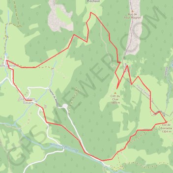 Sentier du Char GPS track, route, trail
