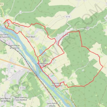 Pressagny - l'Orgueilleux GPS track, route, trail