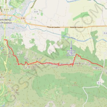 En ligne Aureille Saint Rémy de Provence GPS track, route, trail