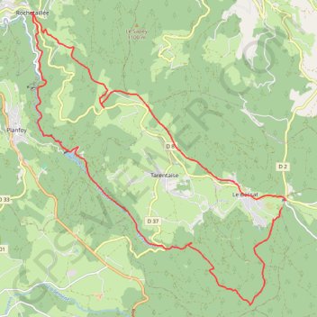 Bessat Rochetaillée GPS track, route, trail