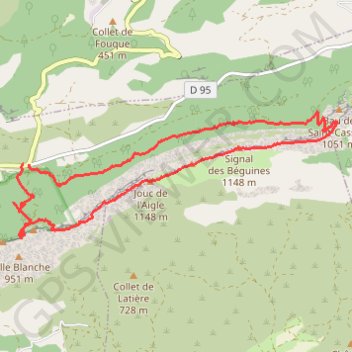 Sainte Baume - La crête des Béguines GPS track, route, trail