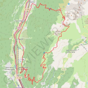 Lauzière - Col du Montjoie GPS track, route, trail