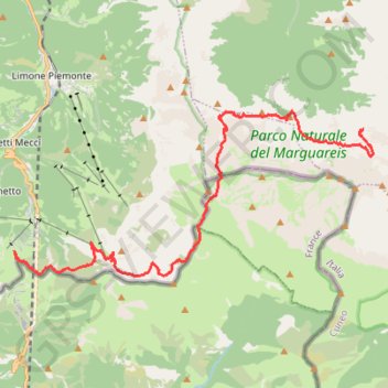 Via Alpina - Col de tende Saorge - J1 - Col de Tende - Refuge Garelli GPS track, route, trail