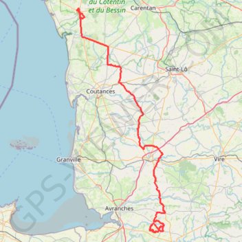 TM2023 la Haye vers Isigny V2-15581218 GPS track, route, trail