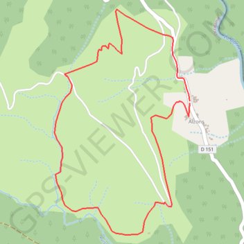 Randonnée à Alzons en Lozère GPS track, route, trail
