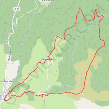 Les sources du Lot GPS track, route, trail