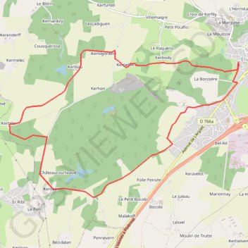 Les Tours d'Elven GPS track, route, trail
