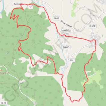 Urau - noustens - gaouats - artigues - courilles GPS track, route, trail