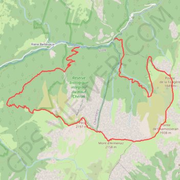 Traversée du Mont Pécloz GPS track, route, trail