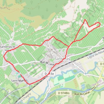 Santenay - Le Moulin SORINE GPS track, route, trail